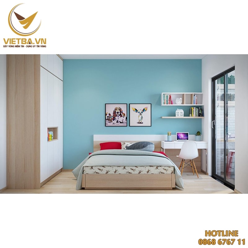 Mẫu combo nội thất phòng ngủ hiện đại giá rẻ V3-4012