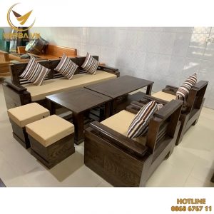 Sofa gỗ tự nhiên hiện đại đẹp giá tốt tại kho - V3-6330
