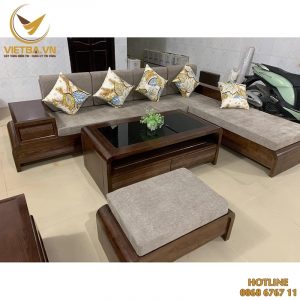 Bộ sofa gỗ tự nhiên đẹp giá tốt tại kho - V3-6331