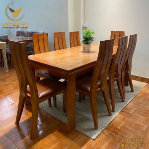 Bộ bàn ghế ăn giá rẻ bằng gỗ mẫu cực đẹp - V3-7111