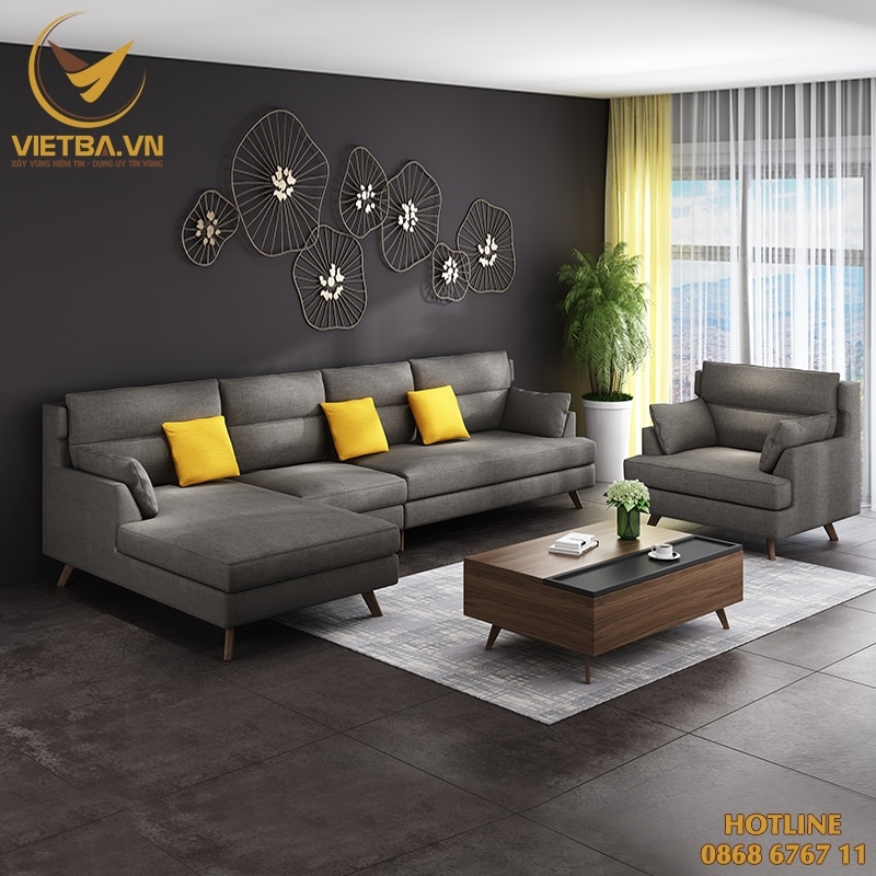 Ghế sofa góc chữ L hiện đại cho phòng khách V3-6113