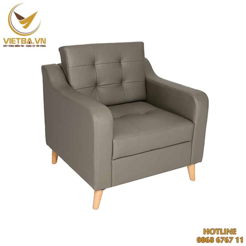 Mẫu ghế sofa da đơn đẹp cho phòng khách V3-6207