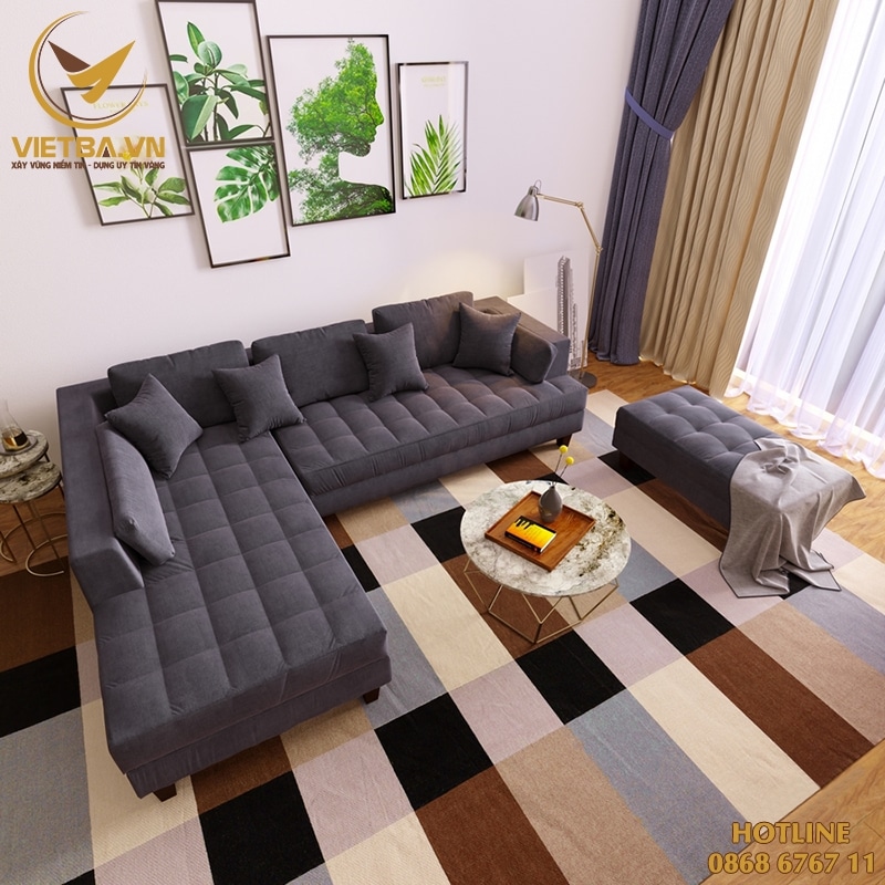 Mẫu sofa góc đẹp cho phòng khách V3-6104