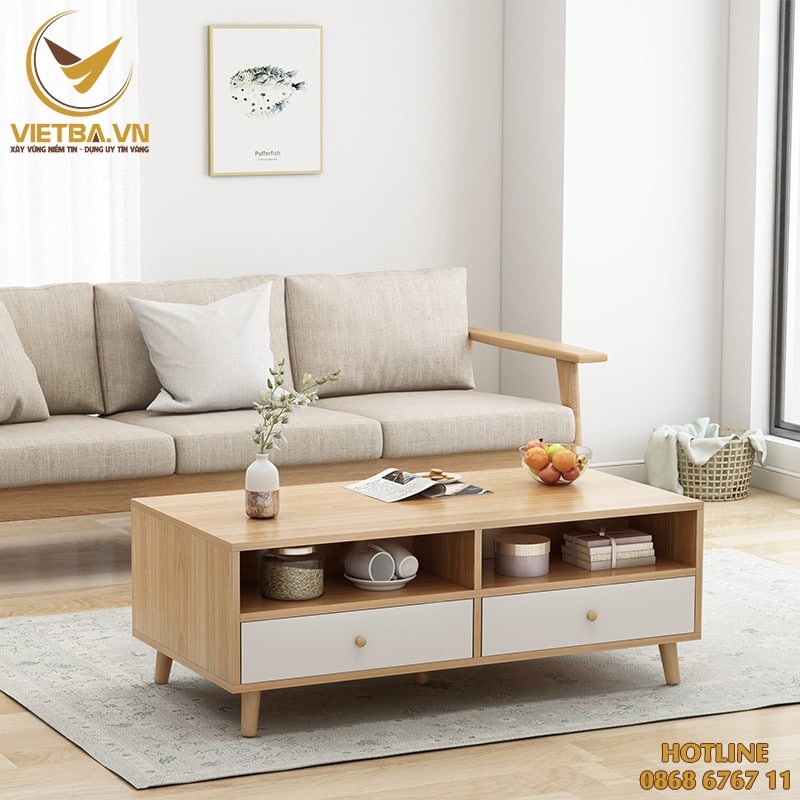 Bàn trà gỗ sofa mẫu đẹp sang giá rẻ - V3-6416