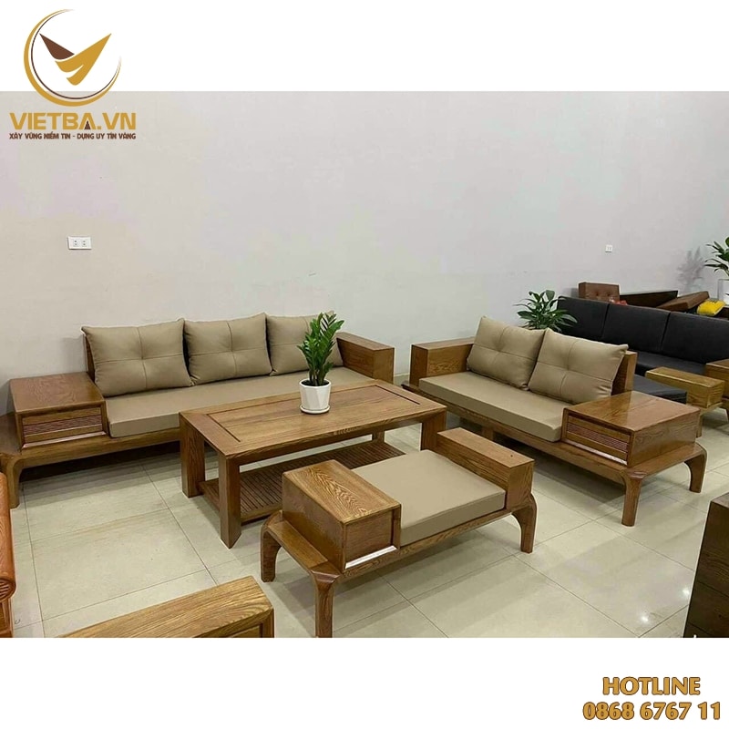 Mẫu bàn ghế sofa gỗ đẹp cho phòng khách V3-6322