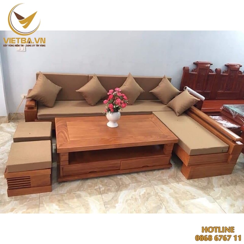 Ghế sofa gỗ cao cấp sang giá tốt tại kho - V3-6316