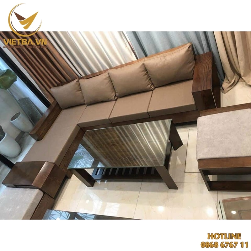 Ghế sofa gỗ cao cấp thiết kế hiện đại giá tốt - V3-6328