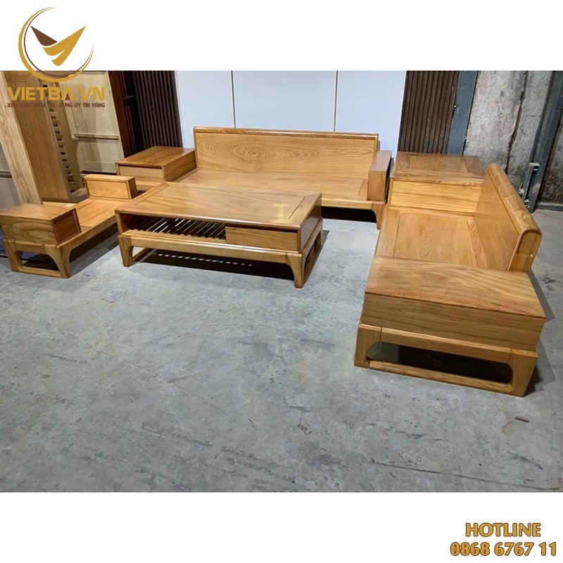Sofa gỗ tự nhiên cao cấp đẹp sang giá tốt - V3-6323