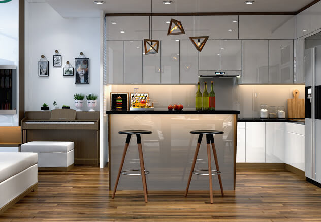 Ấn tượng với 10+ Mẫu quầy bar mini phòng khách siêu đẹp