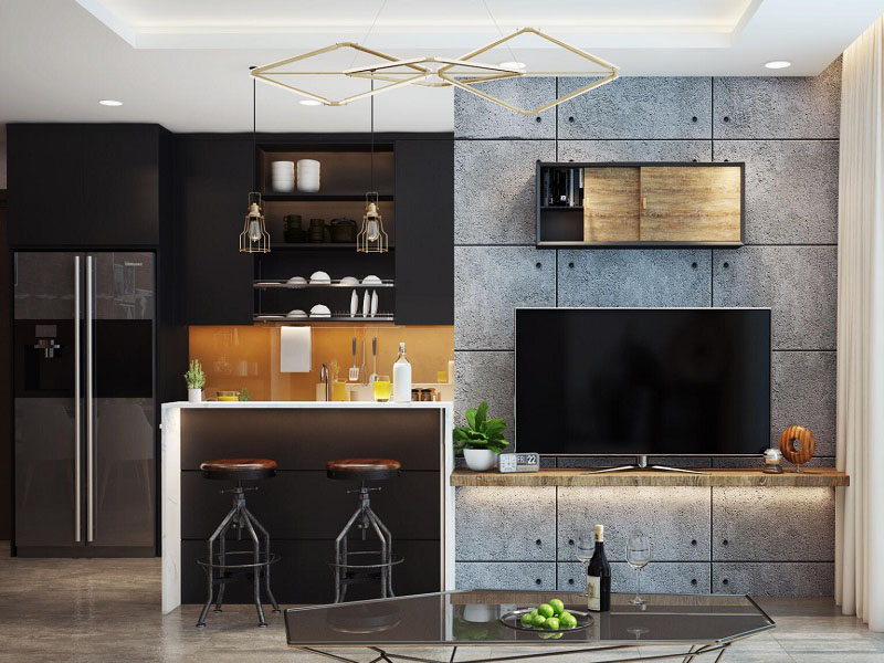 Ấn tượng với 10+ Mẫu quầy bar mini phòng khách siêu đẹp