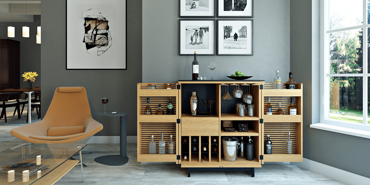 Mẫu tủ rượu phòng khách sang trọng, đẹp xuất sắc