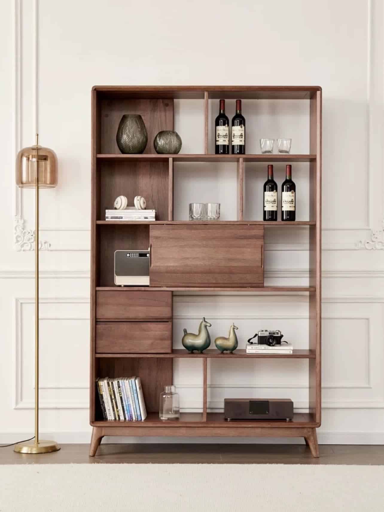 Mẫu tủ trang trí phòng khách ấn tượng đón đầu xu hướng 2025