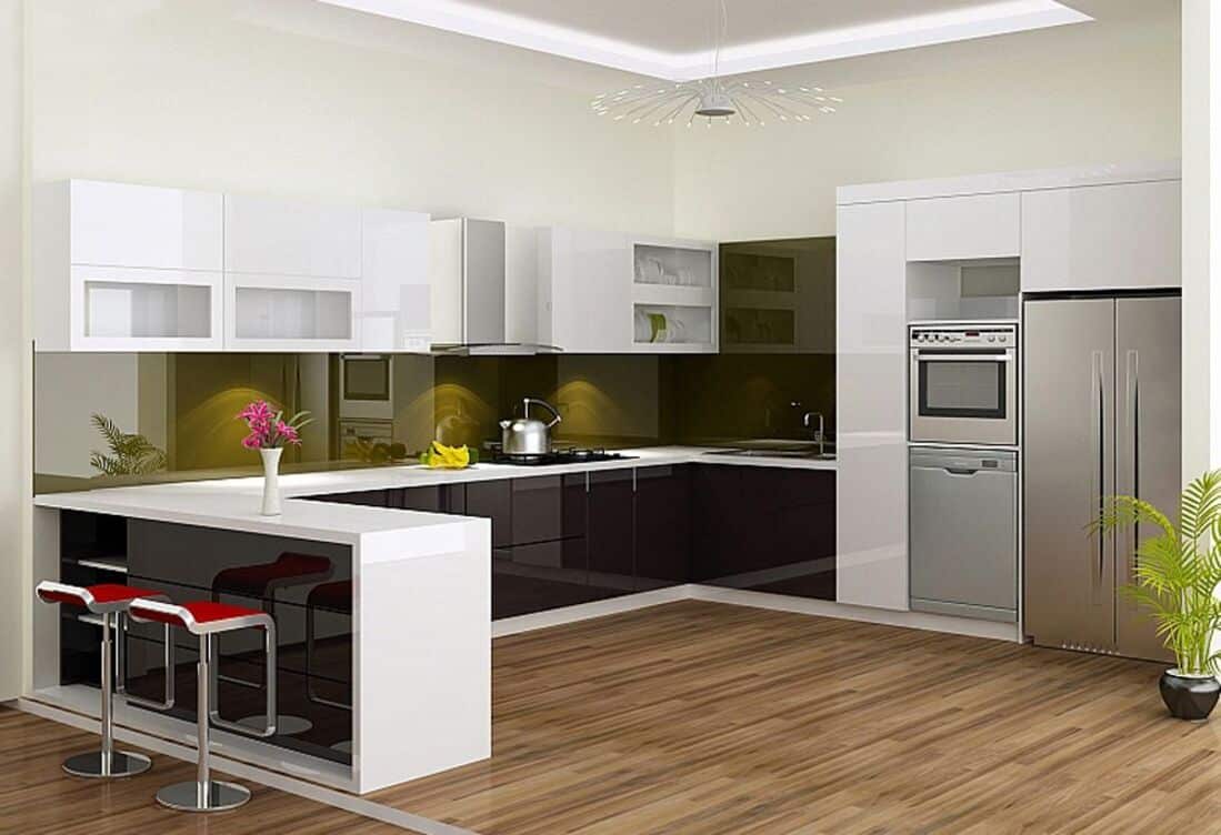 Kích thước tủ bếp chữ U chuẩn – Cách tính kích thước bếp chữ U