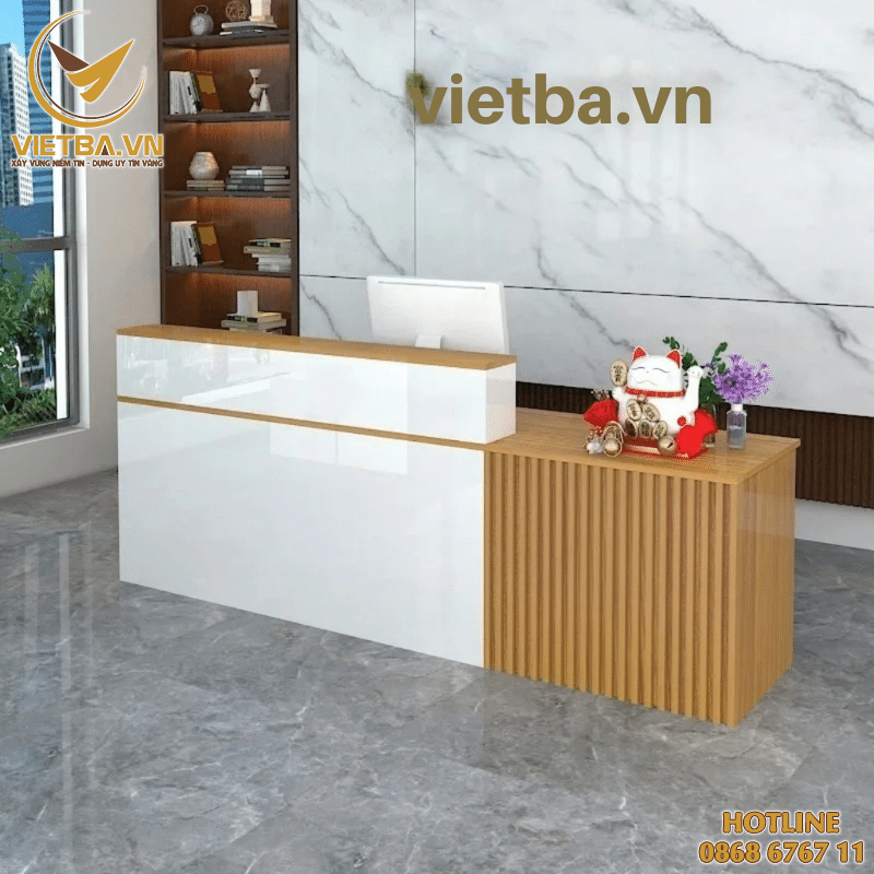 Mẫu thiết kế quầy lễ tân đẹp V3-1620